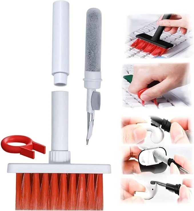 Sounce 5-in-1 Multi-Function Laptop Cleaning Brush/Keyboard Cleaning kit/Gadget Cleaning kit Gap Duster Key-Cap Puller for Laptop, Keyboard and Earphones - Best Price ₹79 at Amazon