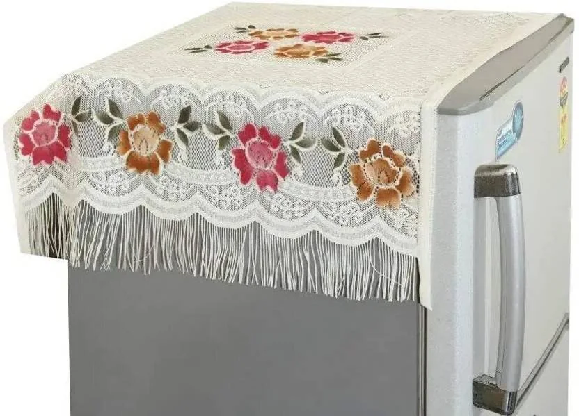 Crosmo Refrigerator  Cover  (Width: 56 cm, White)