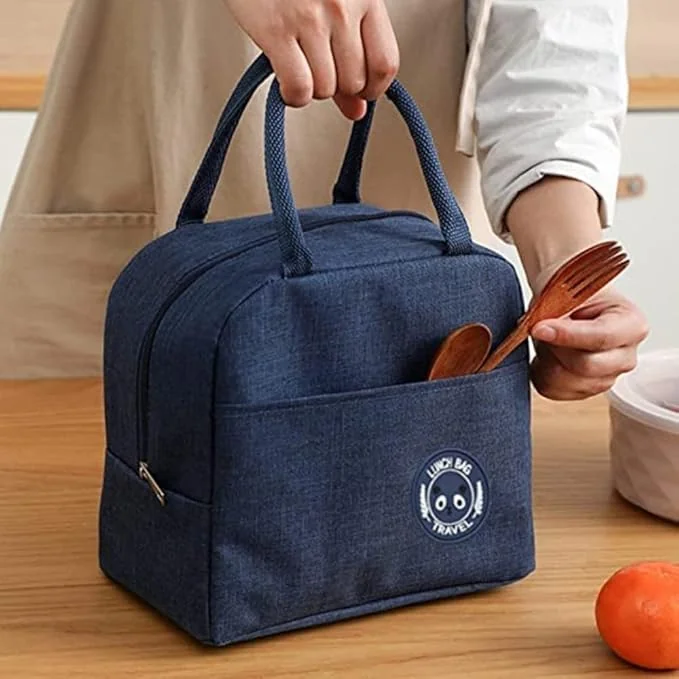 SKDBPM KDR Insulated Lunch Bags for Women Work Student Kids to School Waterproof Thermal Cooler Tote Bag Picnic Organizer Storage Tiffin Box Portable and Reusable (Blue, Nylon) - Best Price ₹92 at Amazon