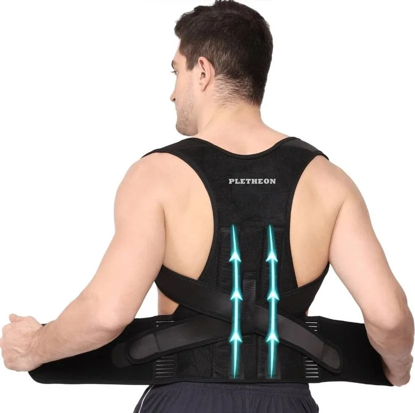PLETHEON Posture belt for men and women for back pain Posture Corrector  (Black) - Best Price ₹222 at Flipkart