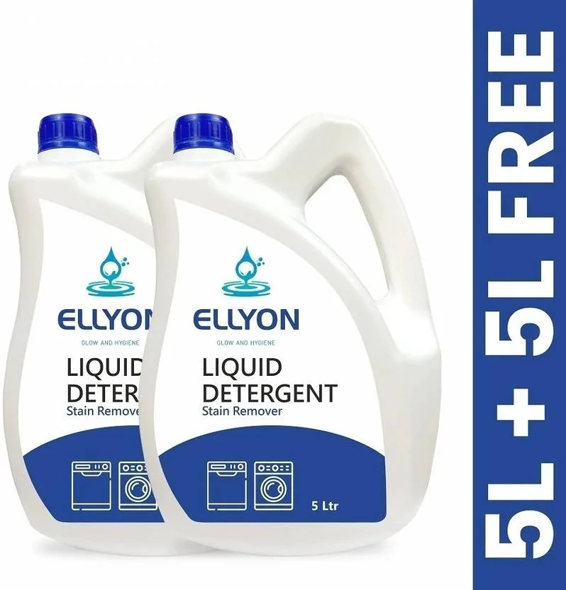 ELLYON Front & Top Load Fabric Liquid Detergent For Machine and Hand Wash Multi-Fragrance Liquid Detergent  (2 x 5 L)