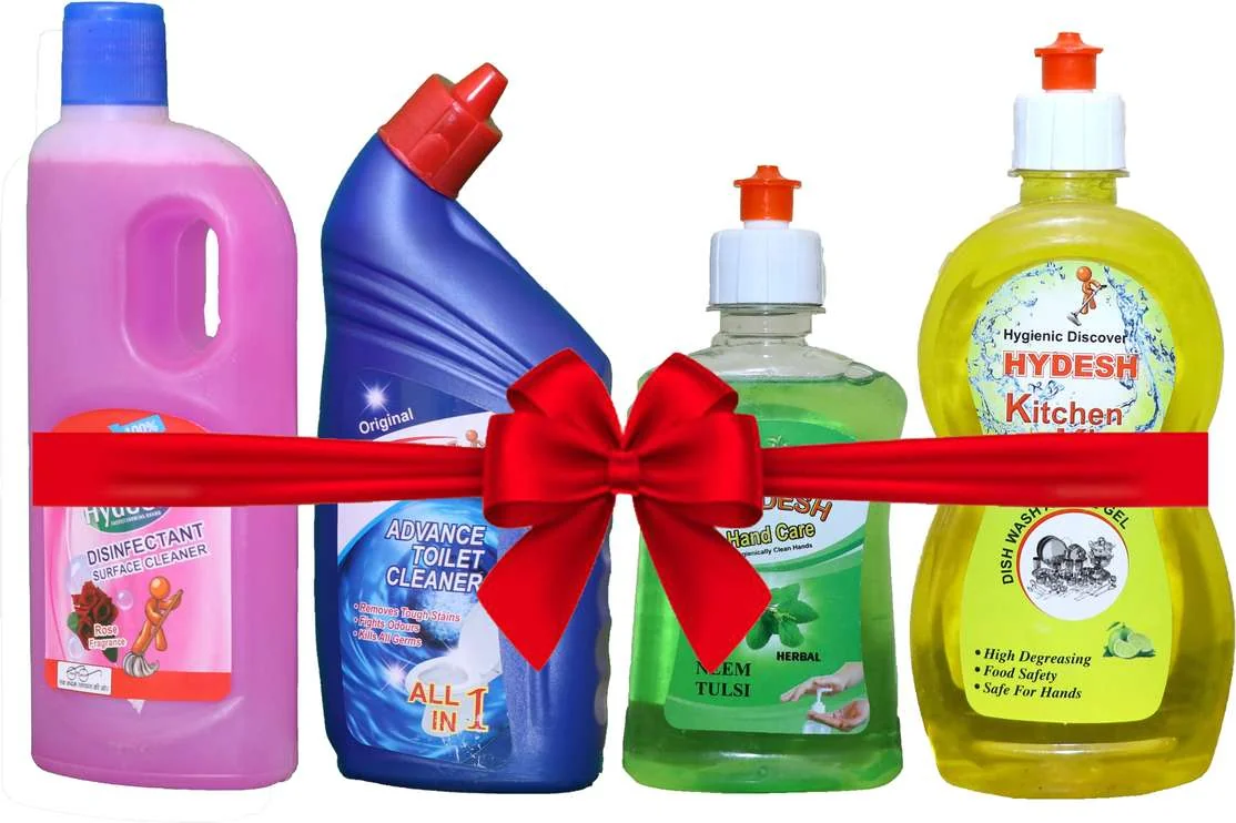 Hydesh Cleaning Combo Set Floor Cleaner, Toilet Cleaner, Dish Wash, Hand Wash Liquid Toilet Cleaner - Best Price ₹176 at Shopsy
