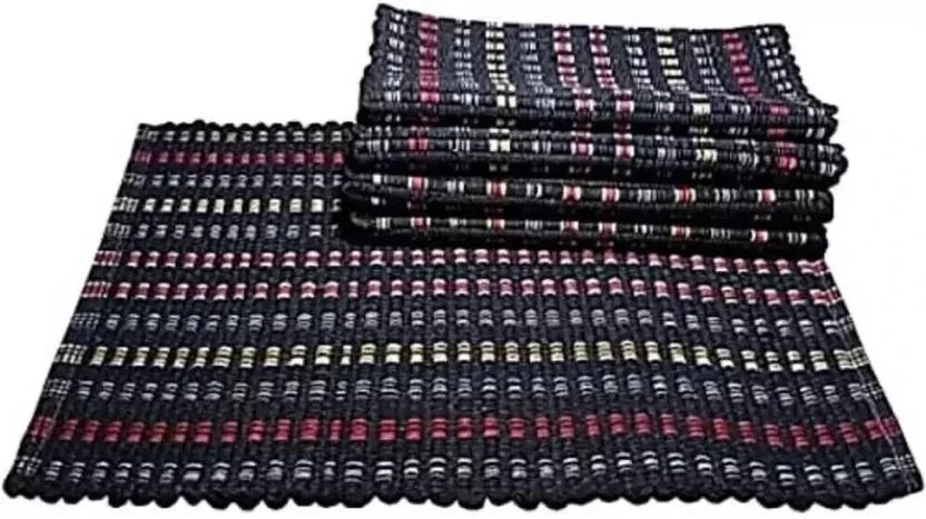NCS Cotton Bathroom Mat  (Black, Medium) - Best Price ₹45 at Flipkart