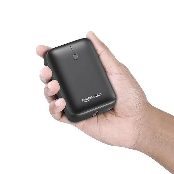 amazon basics 10000mAh Nano Power Bank | PD20W + 22.5W Fast Charging | LED Display | Broad Compatibility | Compact Design | Rapid Charge | Extended Power on The Go, USB Type-C Input, Black - Best Price ₹1189 at Amazon