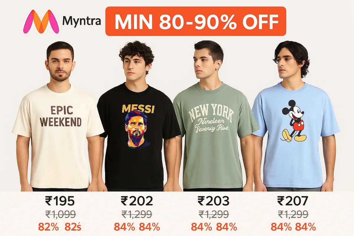 Over-Sized Tees Upto 70% Off