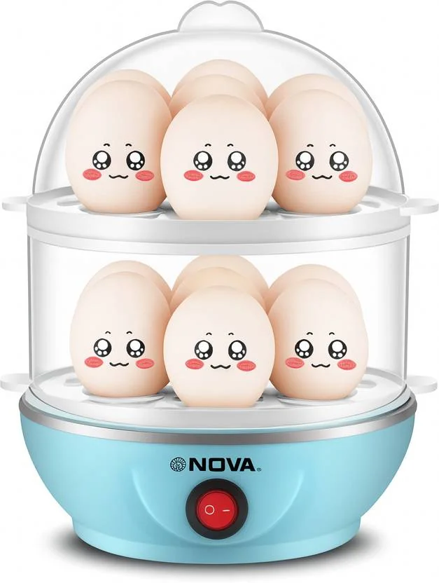 NOVA Double Layer Electric Egg Boiler NEC 1532 Egg Cooker  (Blue, 14 Eggs)