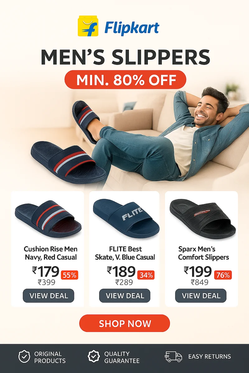 Men’s Slippers Starting @ ₹99