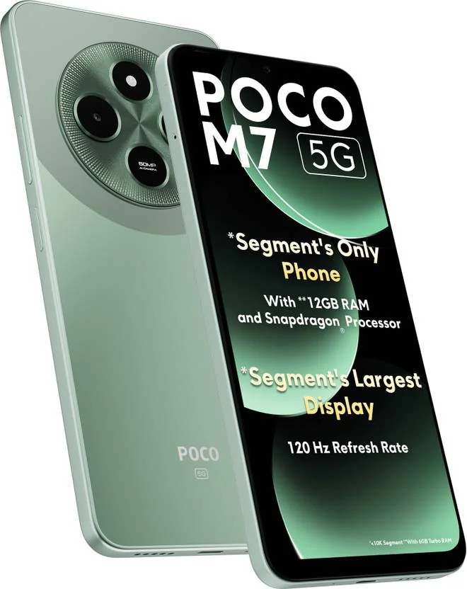 POCO M7 5G (Mint Green, 128 GB)  (6 GB RAM)