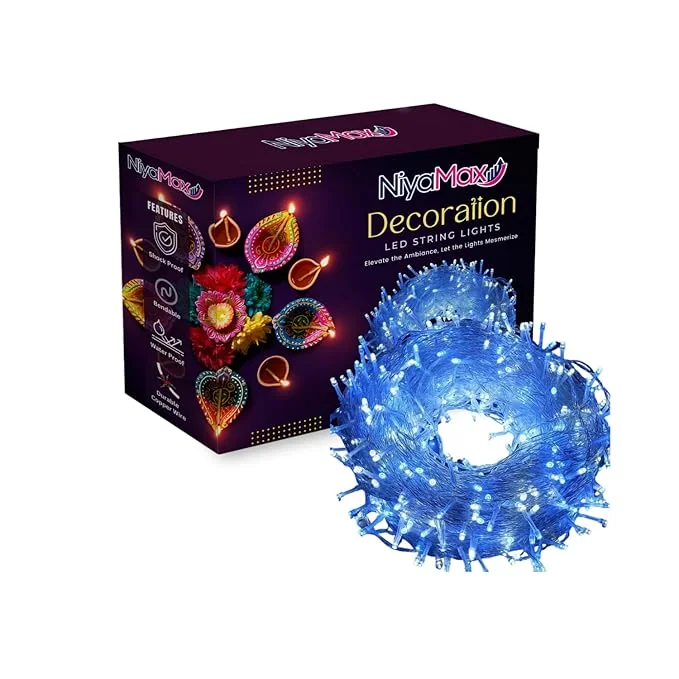 NIYAMAX 35 Feet 36 Led String Serial Lights, Copper Wire LED Decorative String Fairy Rice Lights for Indoor, Outdoor, Decoration, Festival, Party, Wedding, Garden, Lawn (Blue Color)(Pack of 1) - Best Price ₹109 at Amazon