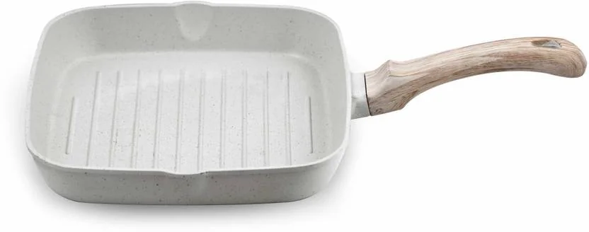 Greenchef Pebble die cast Grill Pan 24 cm diameter 2 L capacity  (Stoneware, Aluminium, Non-stick, Induction Bottom) - Best Price ₹1474 at Flipkart