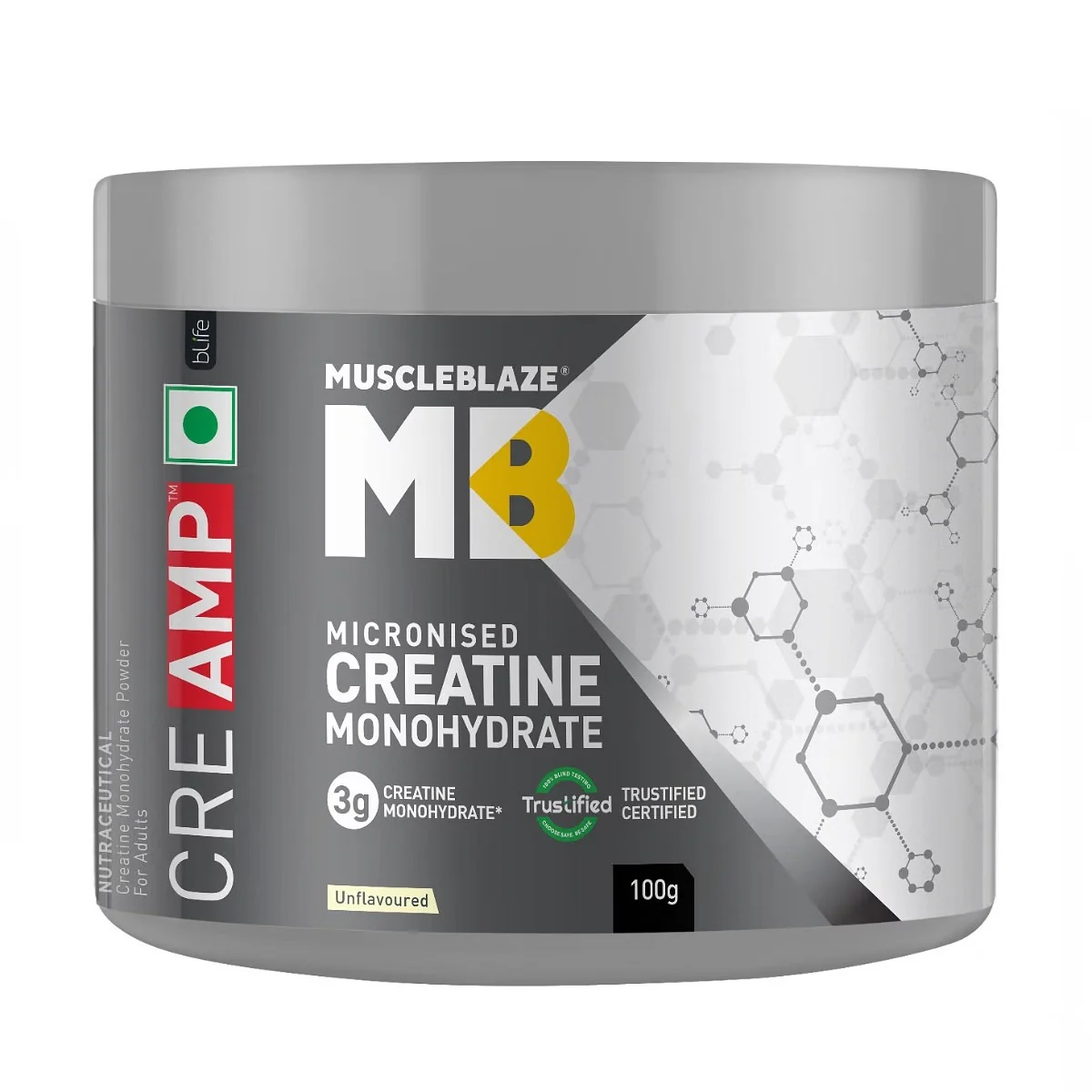 MuscleBlaze MB Creatine Monohydrate 100g | 33 Servings | Unflavoured | Strength | Lean Muscle Mass - Best Price ₹549 at Hyugalife