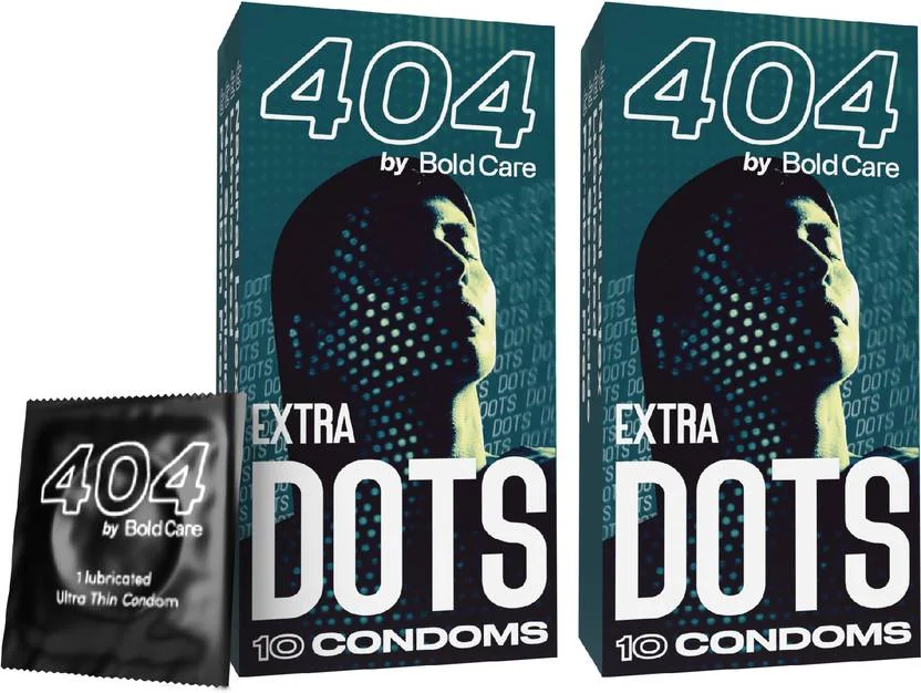 Bold Care 404 Extra Dots Condoms for Men - Elevate Pleasure with Every Touch - 20 Condoms Condom  (20 Sheets) - Best Price ₹149 at Flipkart