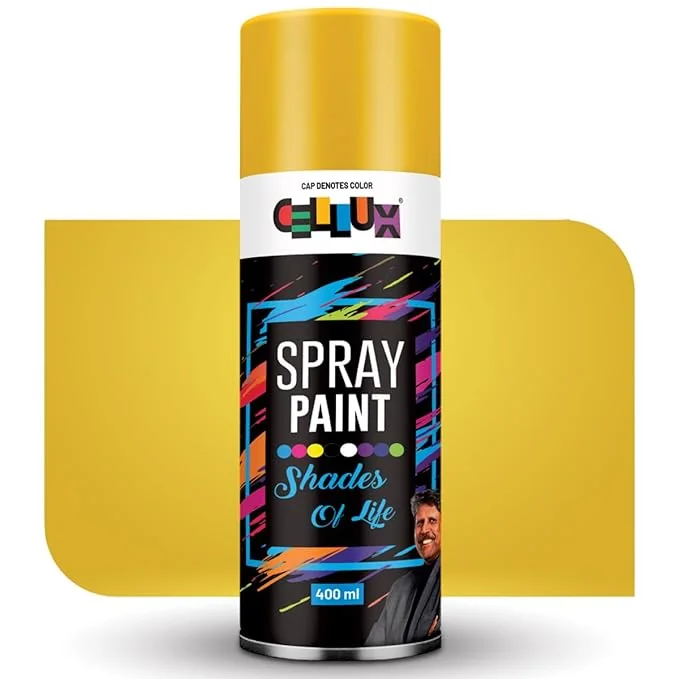 CELLUX 2X Ultra Cover Sparkle Gold Spray Paint | DIY, Quick Drying with Premium Gloss Finish for Metal, Wood, Wall & other Surfaces - 400 ML - Best Price ₹187 at Amazon