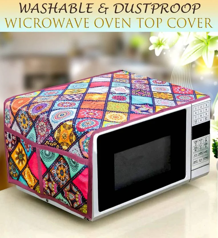 Crosmo Microwave Oven  Cover  (Width: 54.61 cm, Mehroon, Blue) - Best Price ₹104 at Flipkart