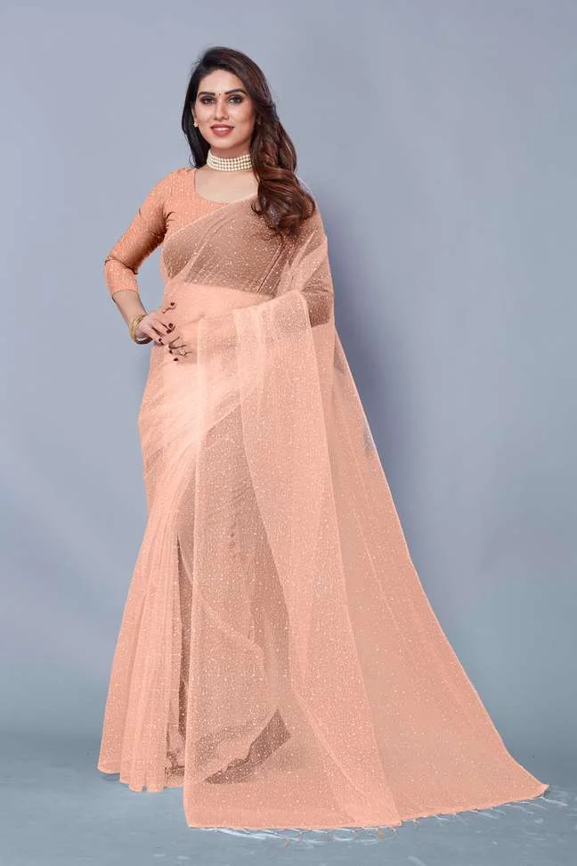 Self Design Daily Wear Net Saree - Best Price ₹83 at Shopsy