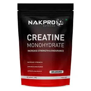 NAKPRO Micronised Creatine Monohydrate Powder (400g, Unflavoured) | 3g Creatine/Serving | Trustified Certified for Accuracy & Purity | Rapid Absorption Pre/Post Workout Supplement for Muscle Repair & Recovery | Supports Athletic Performance - Best Price ₹799 at Hyugalife