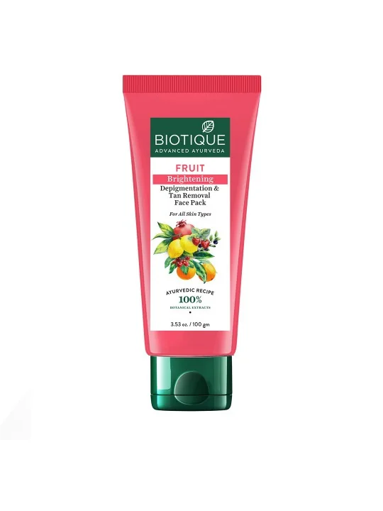  Biotique Fruit Brightening Depigmentation & Tan Removal Face Pack 100g - Best Price ₹164 at Myntra