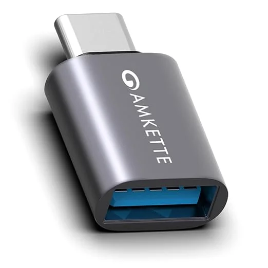 Amkette USB 3.0 Type-C Male to USB-A Female OTG Adapter, 5Gbps Data Transfer, 15W Fast Charging | Compact, Portable & Durable Aluminum Alloy | Universal Compatibility for Laptops & More - Best Price ₹99 at Amazon