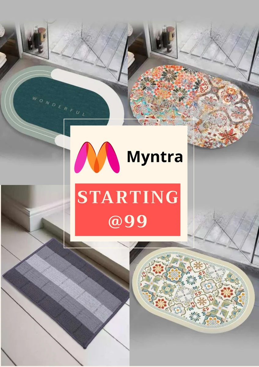 Bath Rugs & Doormats — Style Meets Function - Best Price ₹99 at Myntra
