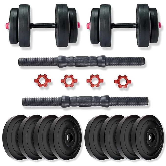 BULLAR Adjustable Dumbbells Set 8 Kg to 20 Kg with Pair of Dumbbell Rods and PVC Weight Plates (10 KG) - Best Price ₹418 at Amazon