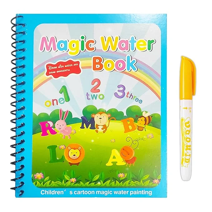 VGRASSP Reusable Magic Water Quick Dry Book Learning Toy Doodle and Scribble with Magic Doodle Pen for Painting Fun Drawing Pad Toy for Boys and Girls - (Random Designs As Per Stock) (MWB001) - Best Price ₹72 at Amazon