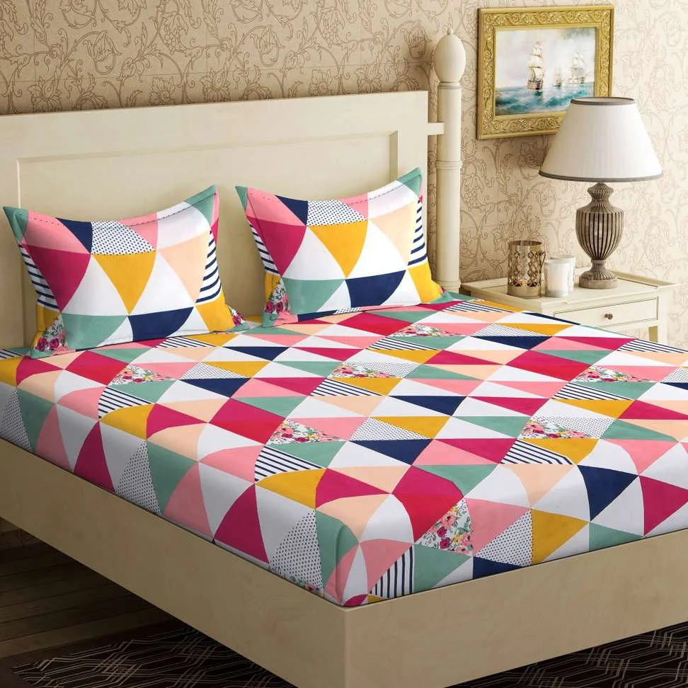 144 TC Microfiber Double 3D Printed Bedsheet - Best Price ₹195 at Shopsy
