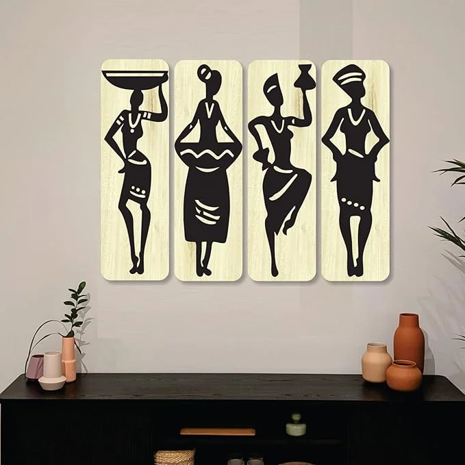 Creative Arts n Frames 4x13inch Wooden Wall Decor Art, Self Adhesive Wall Interior Design Decorative items for Living Room, Office, Drawing Room, Bedroom (Tribal 4 set of 4ps 4x13inch Wall Decor) - Best Price ₹399 at Amazon