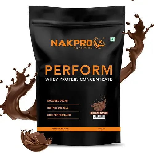 NAKPRO Perform Whey Protein Concentrate 1kg Chocolate | 24g Protein, 5.3g BCAA | Trustified Certified 100% Authentic Supplement Powder & No Adulteration | Fast Absorbing Whey Protein Powder - Best Price ₹1630 at Hyugalife