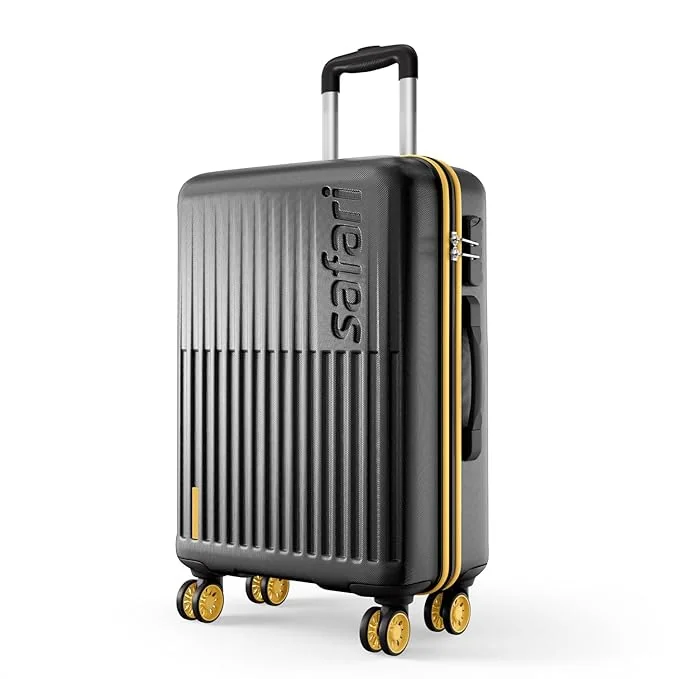 Safari Astra Neo 8 Wheels 76cm Large Size Check-in Trolley Bag, Hard Case Polycarbonate, 360 Degree Wheeling Luggage for Men & Women, Travel Bag, Suitcase for Travel, Trolley Bags for Travel, Black - Best Price ₹2999 at Amazon