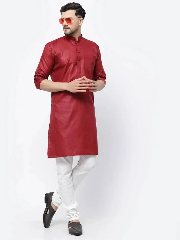 LookMakers Men Cotton Blend Kurta Pyjama Set - Best Price ₹250 at Flipkart