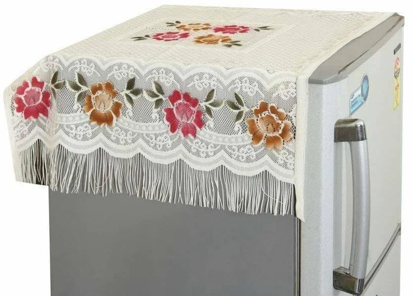 FACTCORE Refrigerator  Cover  (Width: 54 cm, CREAM)