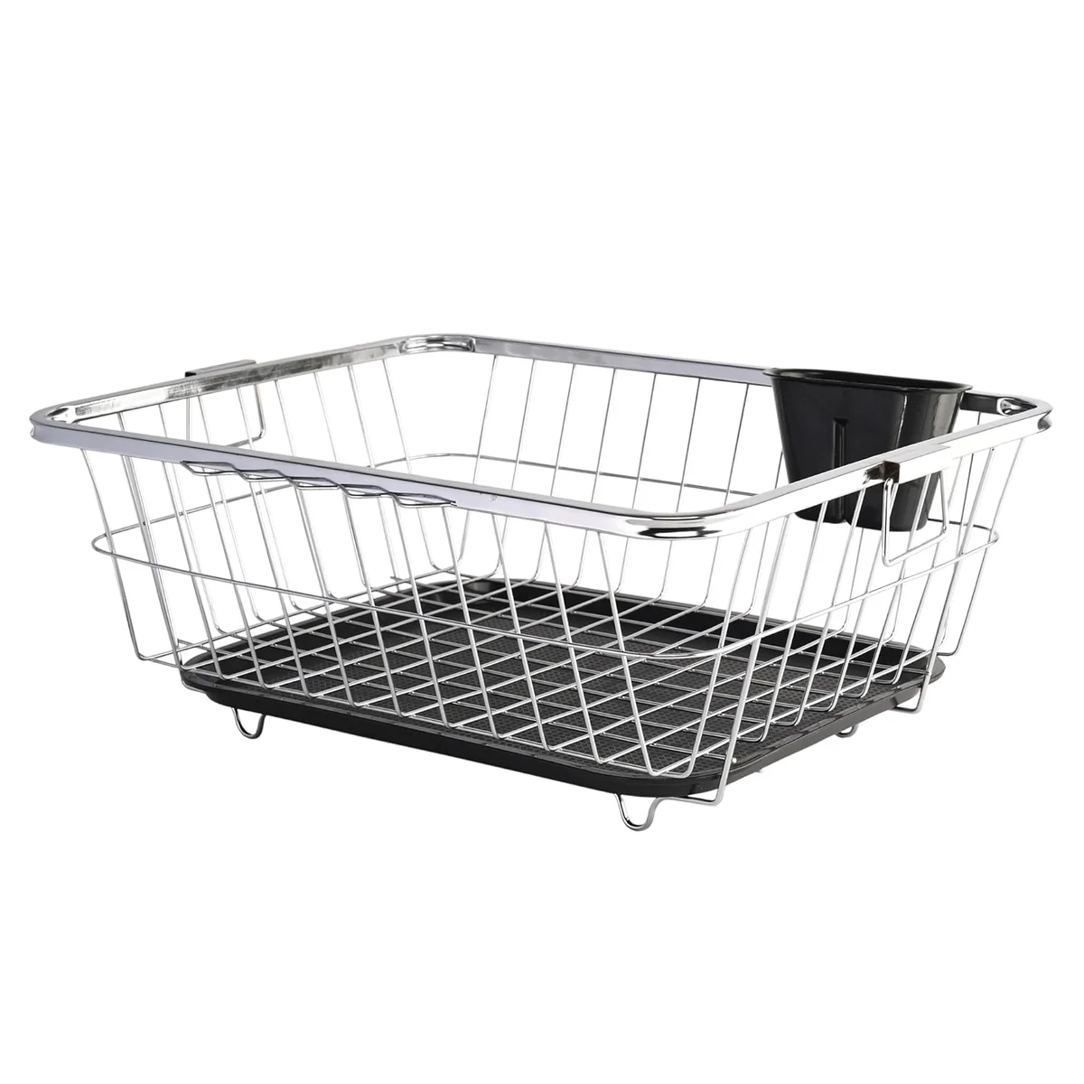 Kuber Industries Stainless Steel Dish Rack for Kitchen | Vessels Organizer Stands with Handle | Spoon Holder & Draining Tray Included | 17x22 Inch - Best Price ₹805 at Amazon