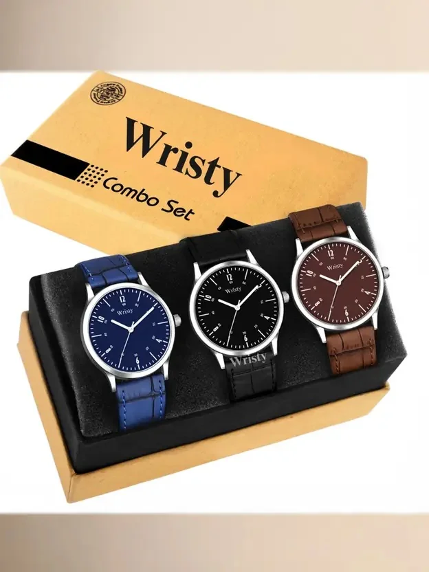 Wristy Analog Watch  - For Men klb08 silver_black-blue-brown - Best Price ₹294 at Flipkart
