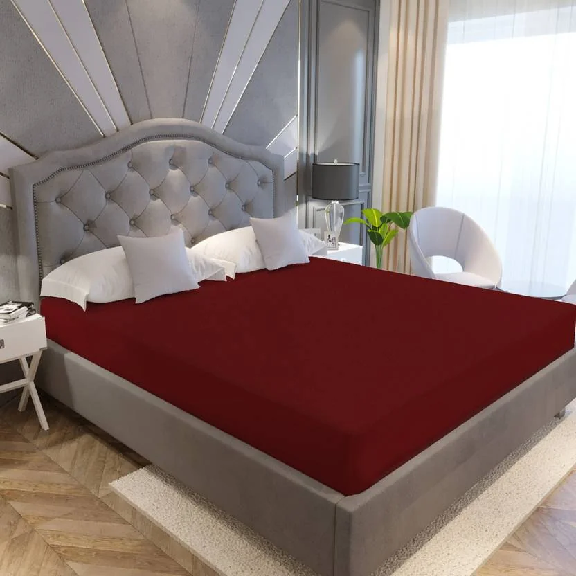 LA VERNE Fitted King Size Breathable, Stretchable, Waterproof Mattress Cover  (Maroon) - Best Price ₹498 at Flipkart
