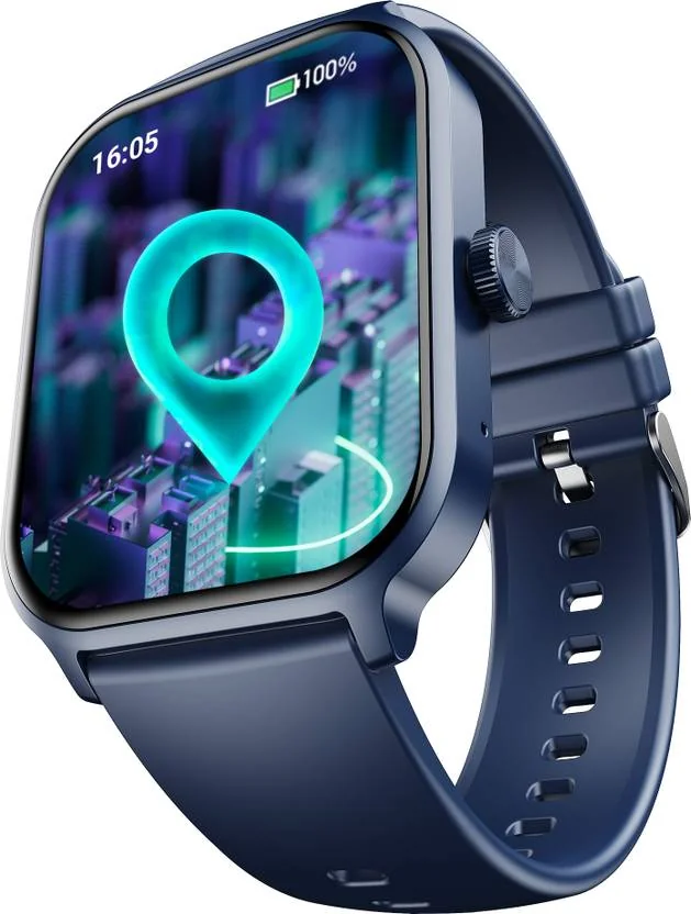 boAt Storm Call 3 Plus w/ Turn by Turn Navigation, QR Tray, 49.7cm(1.96") HD Display Smartwatch  (Dark Blue Strap, Free Size) - Best Price ₹1049 at Flipkart