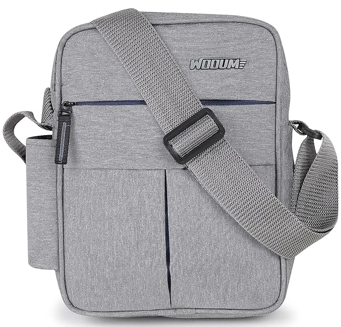 Wooum Water Resistance Side Bag - Travel Bag - Office Business Bag - Cross Body Bag - Messenger Bag - Sling Bag for Men and Women Adjustable Strap (Light Grey) - Best Price ₹269 at Amazon