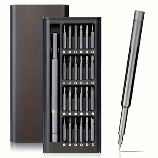 ADSTRUM ENTERPRISES 24 in 1 Small Mini Magnetic Precision Screwdriver Bits Set, Eyeglasses, Computer, Electronic, Watch Repair Kit with Phillips and Star Tiny Screw Driver Home Kit, Black - Best Price ₹229 at Amazon