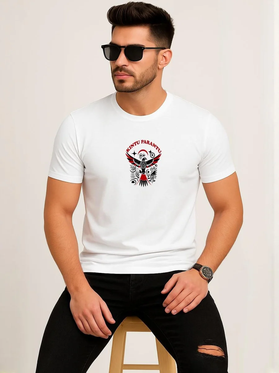 Kasendra Men Graphic Printed Round Neck Slim Fit T-shirt - Best Price ₹194 at Myntra
