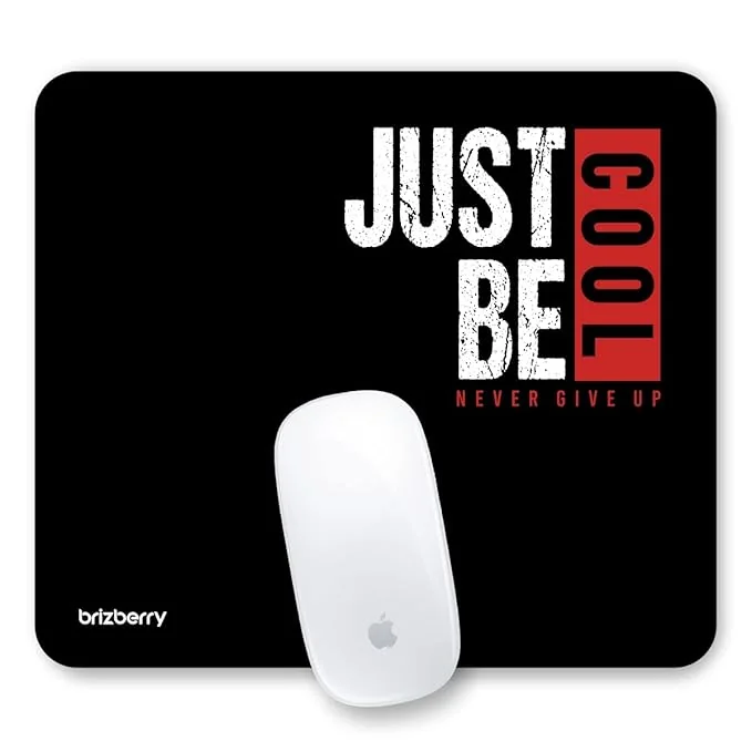 ARTBRIZ® Brizberry Just be Cool Mouse Pad, Optimised for Speed and Precision, Premium Anti Skid Rubber Base, for Office Desktop Laptop PC Mac, 240mm x 210mm x 3mm (108S - Pack of 1) - Best Price ₹149 at Amazon