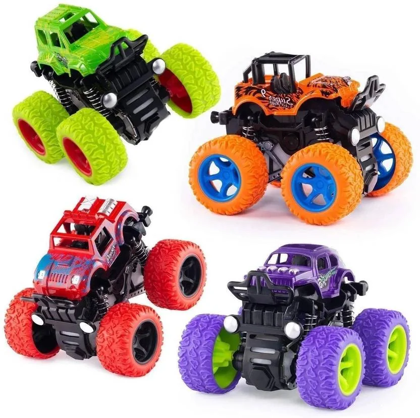 KOBBET pack of 1 Monster Truck Friction Power Cars With Big Rubber Tires 360 Degree  (Stunt Car Four-Wheel Push go Truck for Toddlers Kids Gift) - Best Price ₹42 at Flipkart