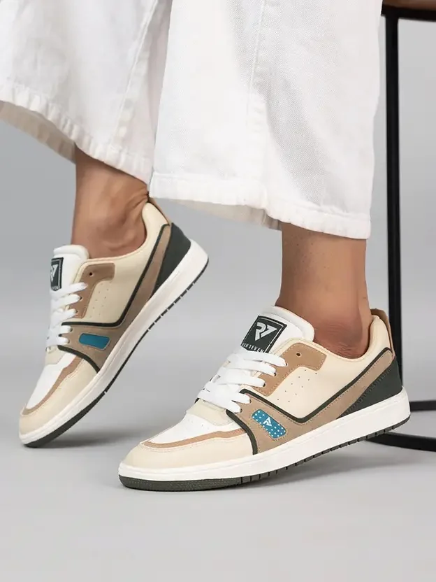 RUN SEVEN ( by GO21 ) Soft Insole, Slip-Resistance|Casual Walking Sneakers For Men  (Beige, Off White , 9)