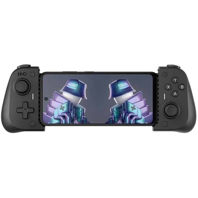 HMD Gaming Outfit for HMD Fusion | Gamepad with 18 Buttons, Turbo Mode, 3.5mm Audio Jack, Smart Pins Connection for Ultra Low Latency | Compatible with Android TV & Android smartphones with OTG Support via USB-C | No Software Needed - Best Price ₹2549 at Amazon