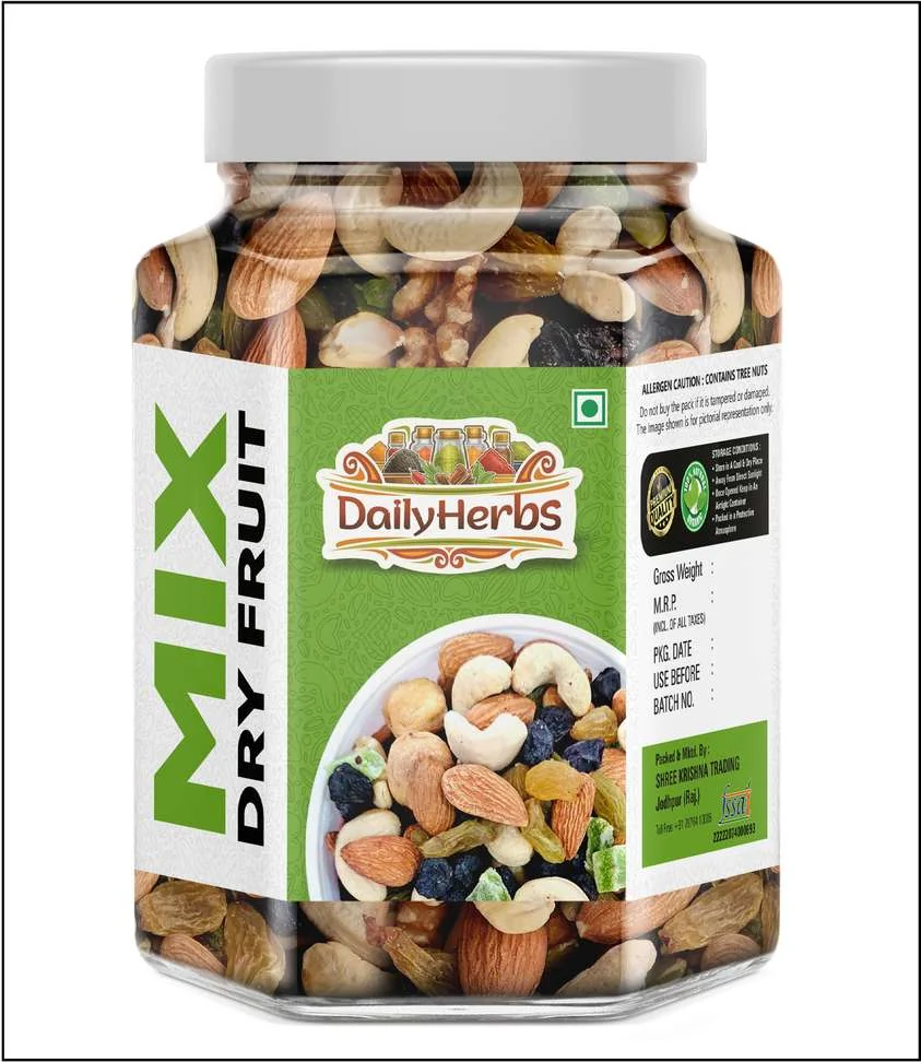 DAILYHERBS Mix Dry Fruit | Almonds, Cashews, Raisins, Dates, Kiwi, Apricots - Best Price ₹145 at Shopsy