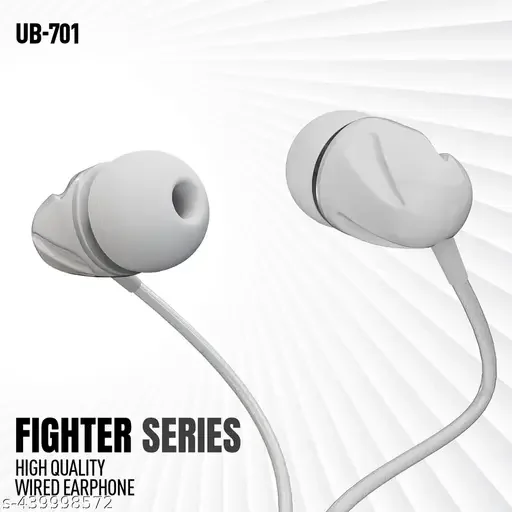 Ubon Earphones UB-785 Universal Blast Earphone with mic Wired Hi-fi Crystal Clear Sound Quality Ergonomic Sweatproof Earbuds for All Smartphones Dynamic 10mm Driver, (White) - Best Price ₹122 at Meesho