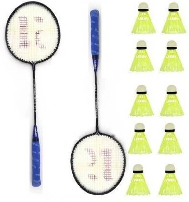 CLOVERBYTE Badminton kit Set Of 2 Piece Racquet with 10 Piece Plastic ShuttleCock Badminton Kit - Best Price ₹292 at Flipkart