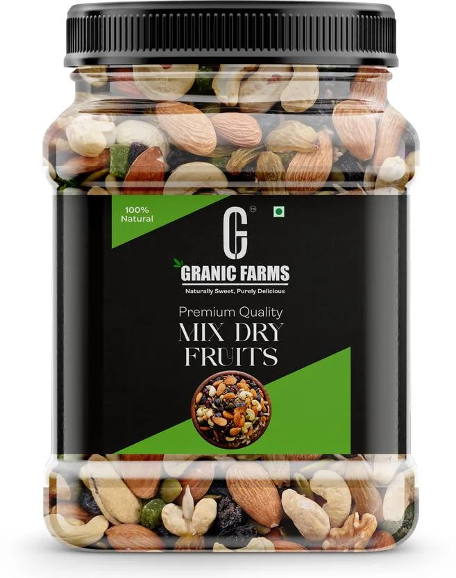 Granic Farms Natural Premium Mix Dry Fruits |Healthy Nutmixed|  (1 x 500 g) - Best Price ₹283 at Flipkart