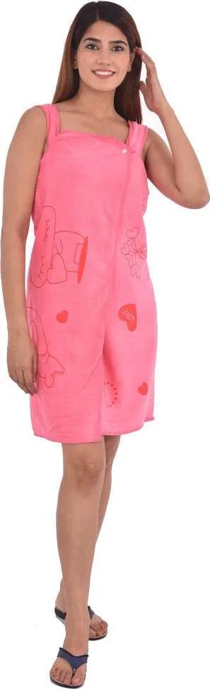 RadhaTex Pink Free Size Bath Robe - Best Price ₹158 at Shopsy
