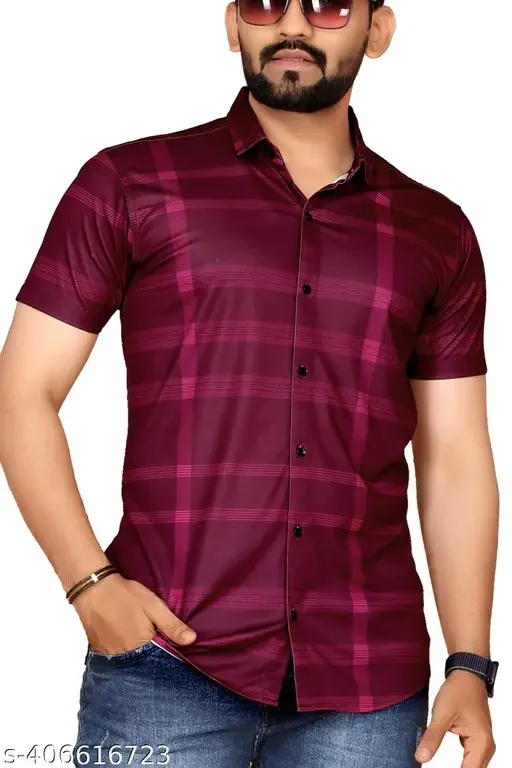 STI Men's Printed Regular Spread Collar Maroon Shirts - Best Price ₹215 at Meesho