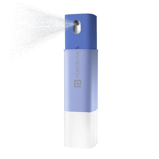 Portronics Swipe 2 Screen Cleaner & Duster with Refillable Spray Bottle, Chemical Free for Monitors & Laptop Screen, Smartphones & Tablets(Blue) - Best Price ₹99 at Amazon