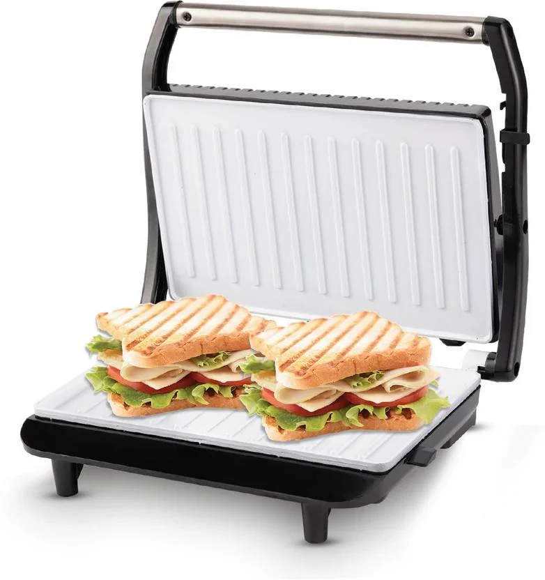 KENT Sandwich Maker,Non-toxic ceramic coat,Toast, Roast,Automatic Temperature Cut Off Grill  (Silver)